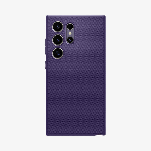 ACS07287 - Galaxy S24 Ultra Case Liquid Air in Matte Black showing the back